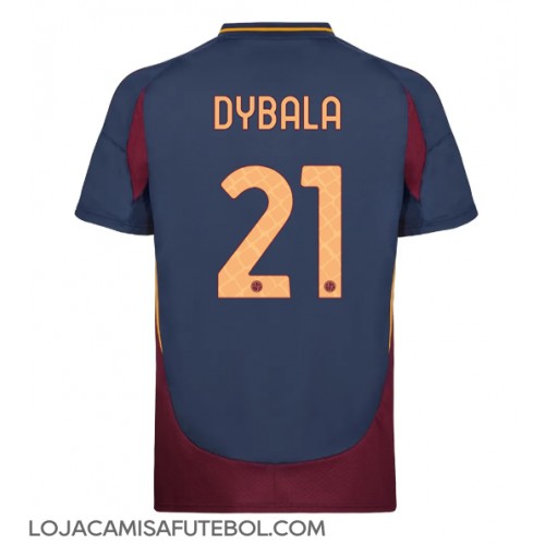 Camisa de Futebol AS Roma Paulo Dybala #21 Equipamento Alternativo 2024-25 Manga Curta